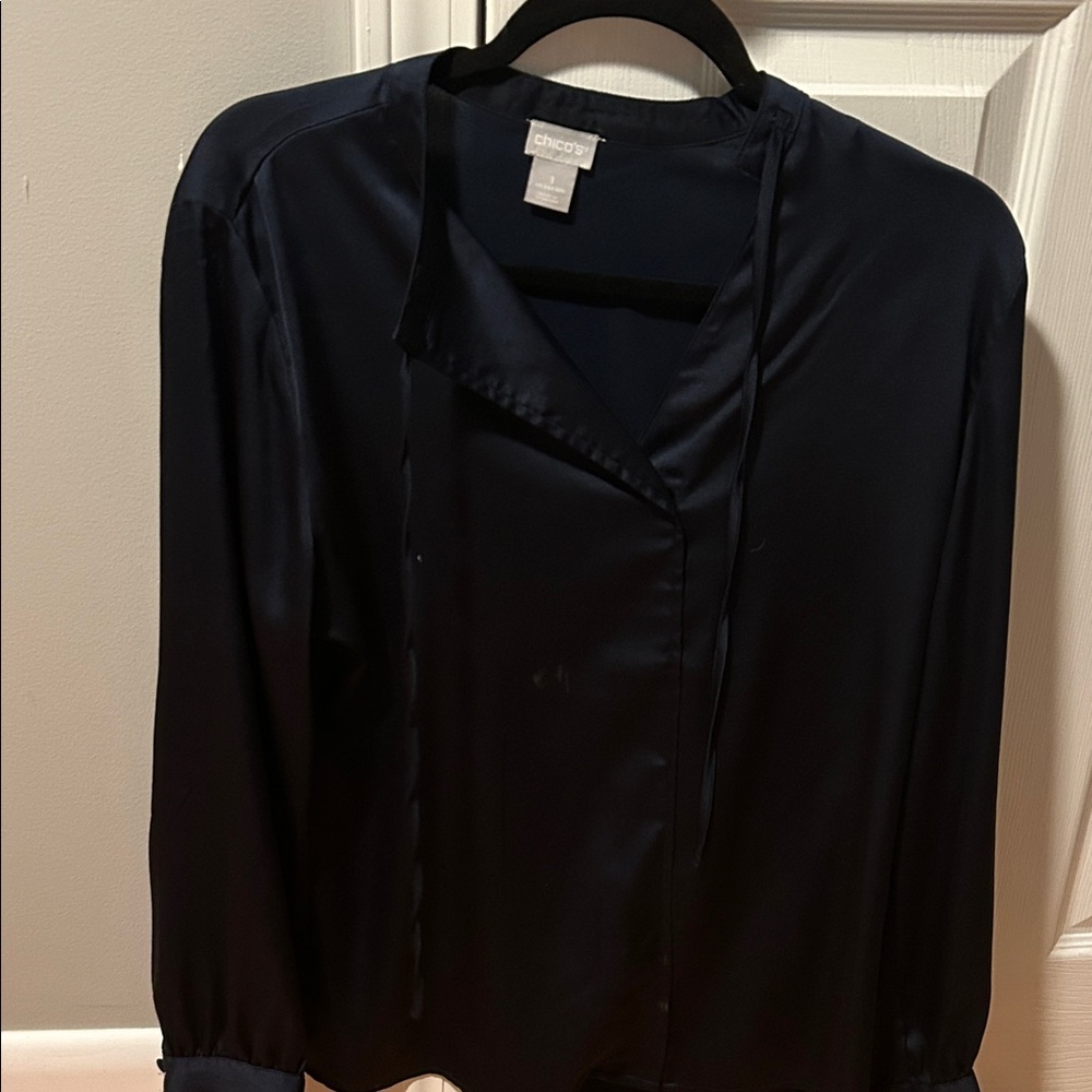Chico's Midnight Satin Top